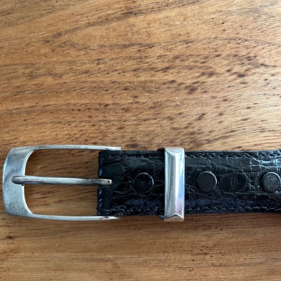 Luxury Exotic Alligator Belt by J.W. Cooper – Sterling Silver Buckle (30) - Picture 2 of 6